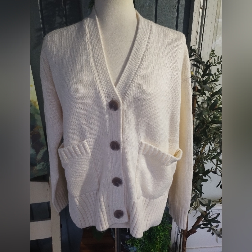 The Drop Chunky Knit Button-Up Cardigan – Size XS NWT